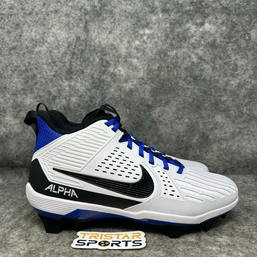 Nike Alpha Menace Strong Football Cleats Mens 11 White Royal Blue II5139-101